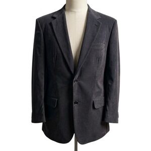 Joseph Feiss Mens Brown Corduroy Two Button Blazer Sports Jacket 46 Long